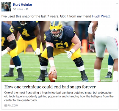 Kurt Heinke Facebook post