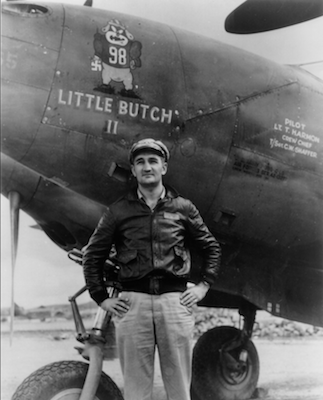 tom harmon with plane