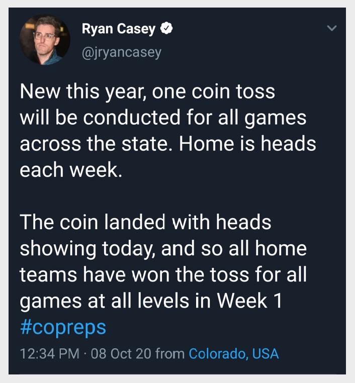 colo coin toss